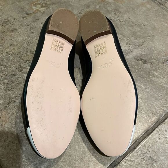 J. Crew Kiki Black and White Cap Toe Ballet Flats Shoes Womens Size 6 - Picture 7 of 13